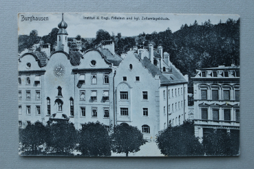 AK Burghausen / 1915-1930 / Institut d Engl Fräulein und kgl Zollamtsgebäude